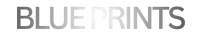 the blue prints logo on a black background