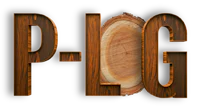 the word p - l g on a piece of wood