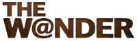 the wonder logo on a black background
