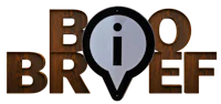 a sign with the word boo brief on it
