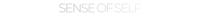 a black background with the word sense of self on it
