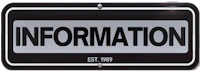 a sign with the word information on it